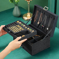 Velvet Jewelry Organizer Box