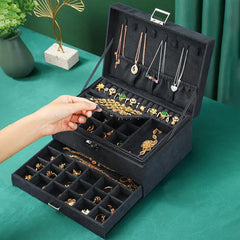 Velvet Jewelry Organizer Box